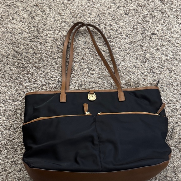 Michael Kors Black and Tan Tote Bag - Picture 1 of 9
